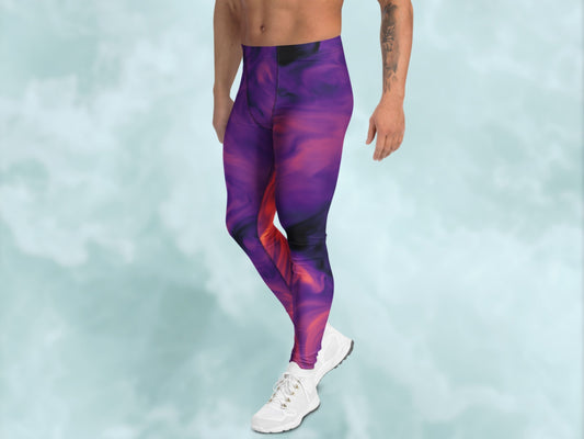 Marble Magma Turbulence Men's Leggings