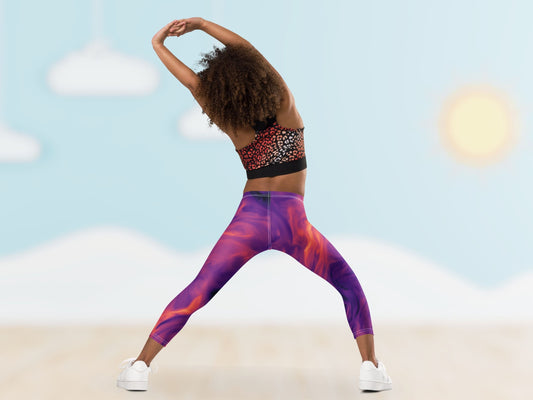 Marble Magma Turbulence Kids Leggings