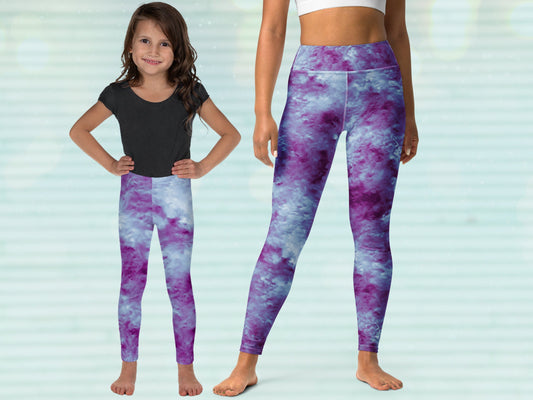 Tie-Dye Turbulence Matching Mommy and Me Leggings