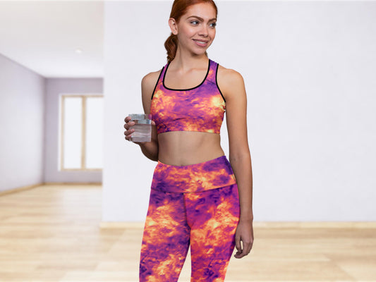 Tie Dye Magma Turbulence Activewear Set