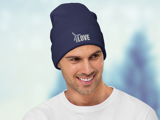 Wind Energy Embroidered Beanie
