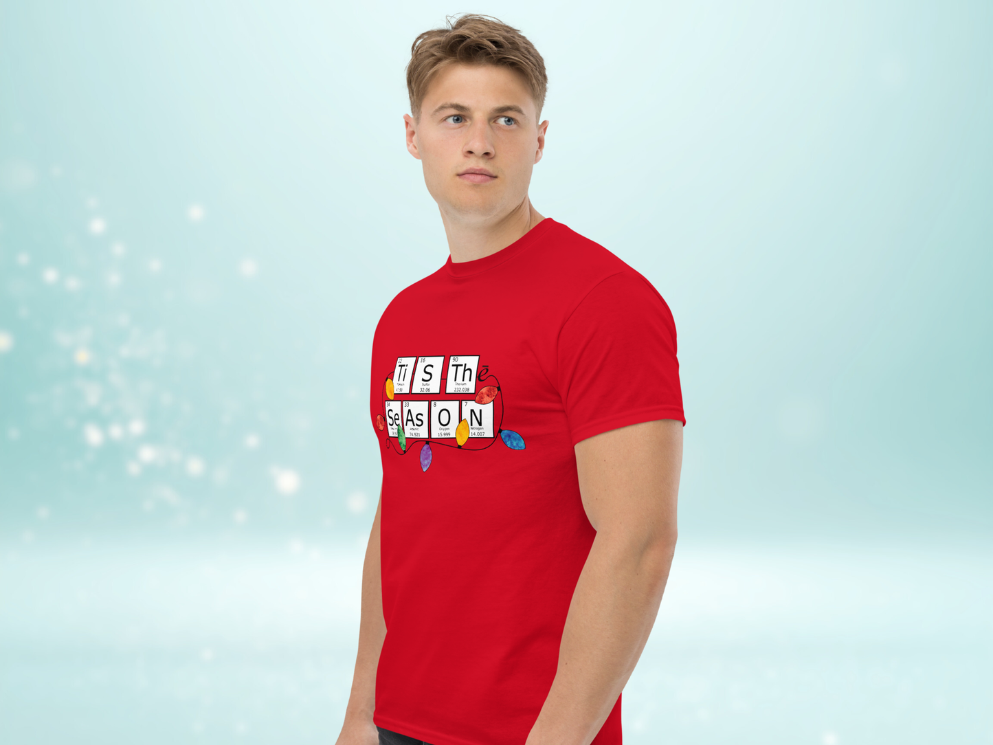 Periodic Table Holiday Red Unisex T-shirt