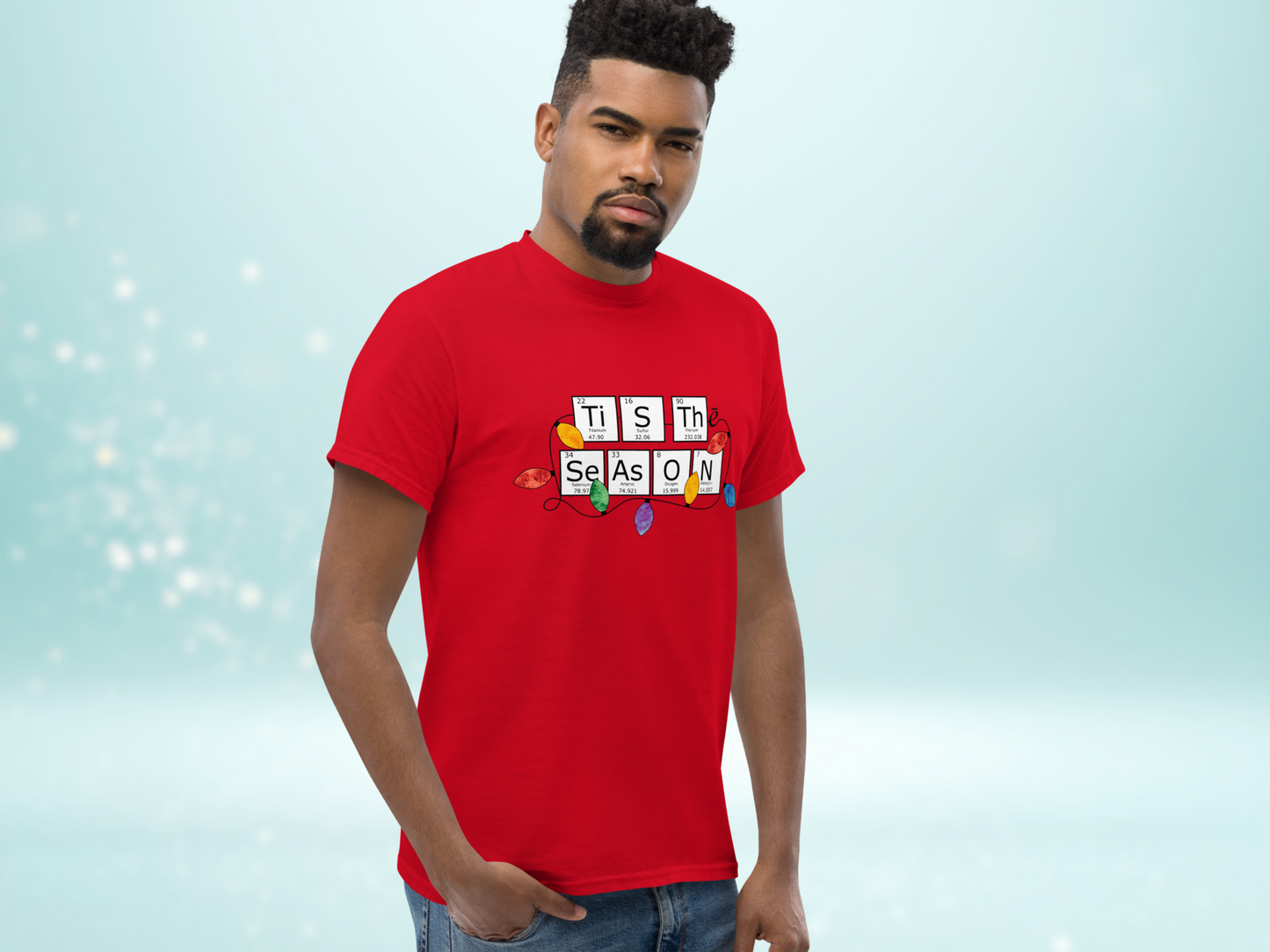 Periodic Table Holiday Red Unisex T-shirt