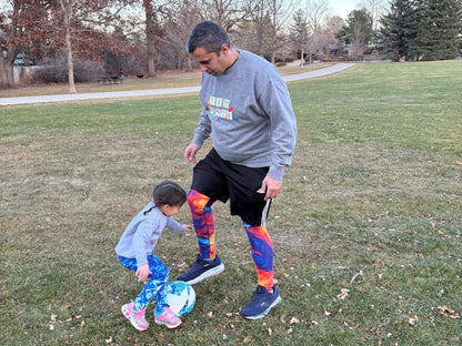 Marble Ice and Fire Turbulence Men's Leggings