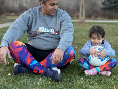 Marble Ice and Fire Turbulence Men's Leggings