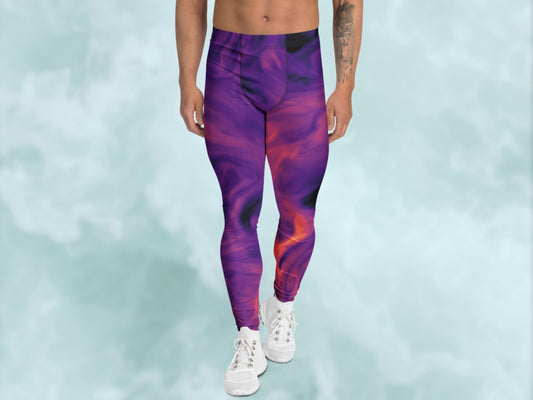 Marble Magma Turbulence Men's Leggings