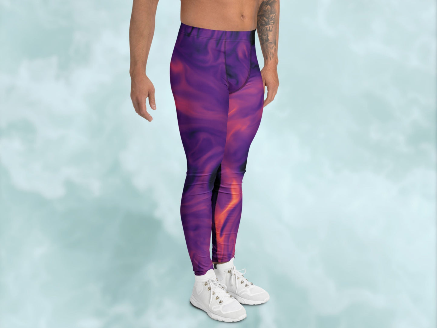 Marble Magma Turbulence Men's Leggings