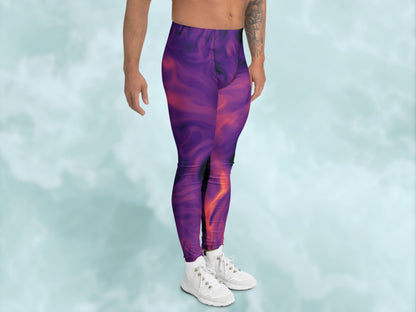 Marble Magma Turbulence Men's Leggings