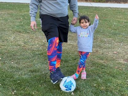 Marble Ice and Fire Turbulence Men's Leggings