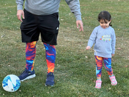 Marble Ice and Fire Turbulence Men's Leggings