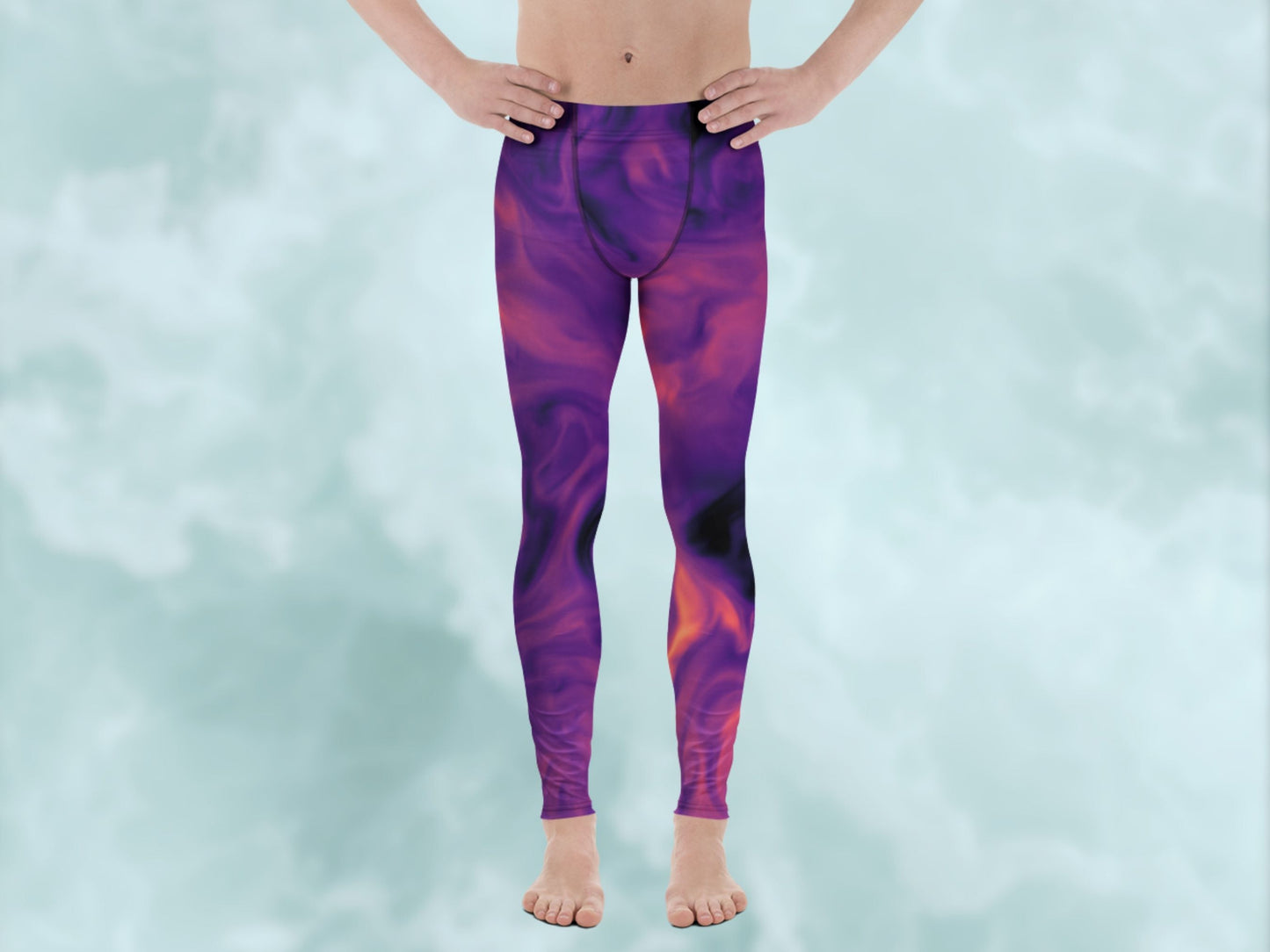 Marble Magma Turbulence Men's Leggings