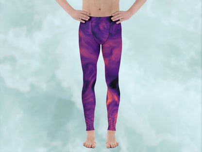 Marble Magma Turbulence Men's Leggings