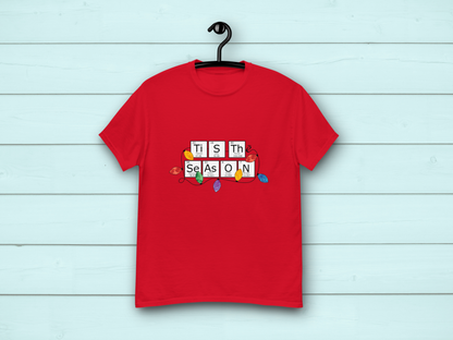 Periodic Table Holiday Red Unisex T-shirt