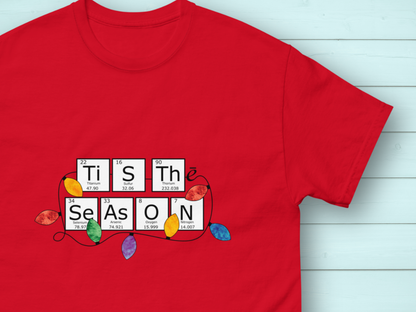 Periodic Table Holiday Red Unisex T-shirt
