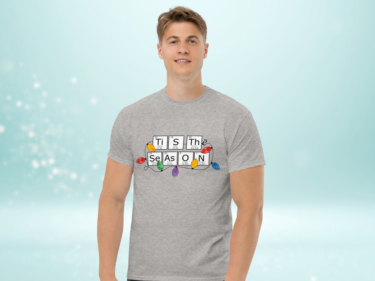 Periodic Table Holiday Grey Unisex T-shirt