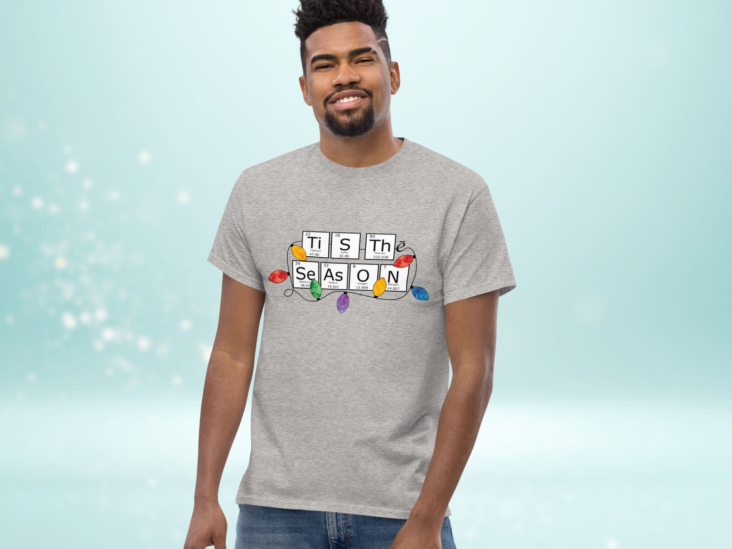 Periodic Table Holiday Grey Unisex T-shirt