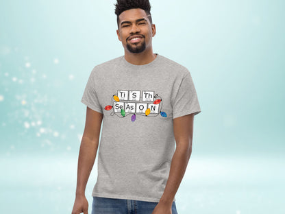 Periodic Table Holiday Grey Unisex T-shirt
