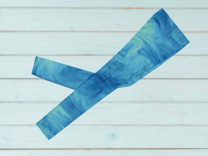 Marble Sky Blue Turbulence Men's Leggings