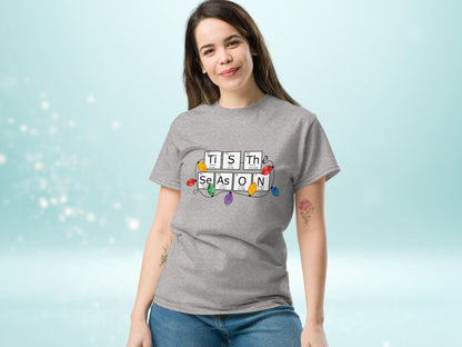 Periodic Table Holiday Grey Unisex T-shirt