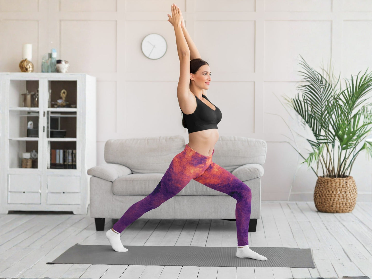 Gradient Magma Turbulence High Waisted Leggings