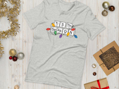 Periodic Table Holiday Grey Unisex T-shirt