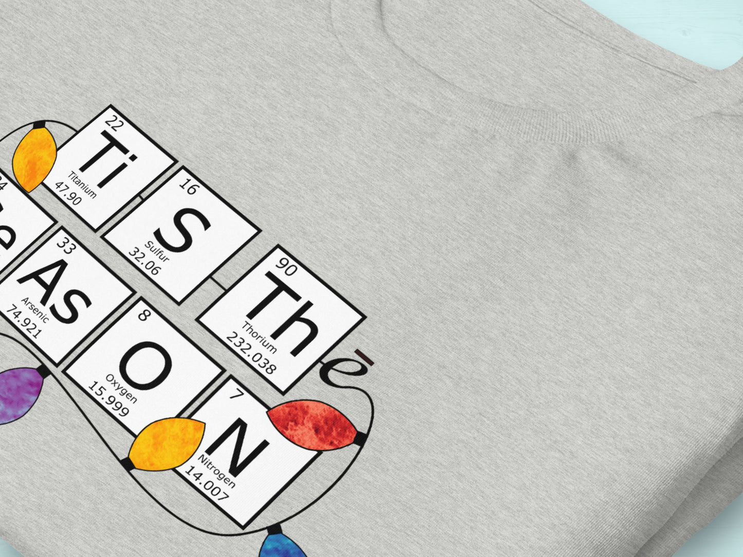 Periodic Table Holiday Grey Unisex T-shirt