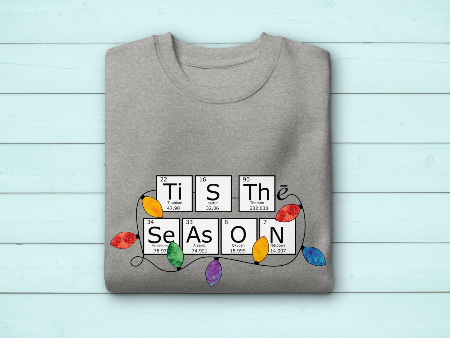 Periodic Table Holiday Sweatshirt for Adults