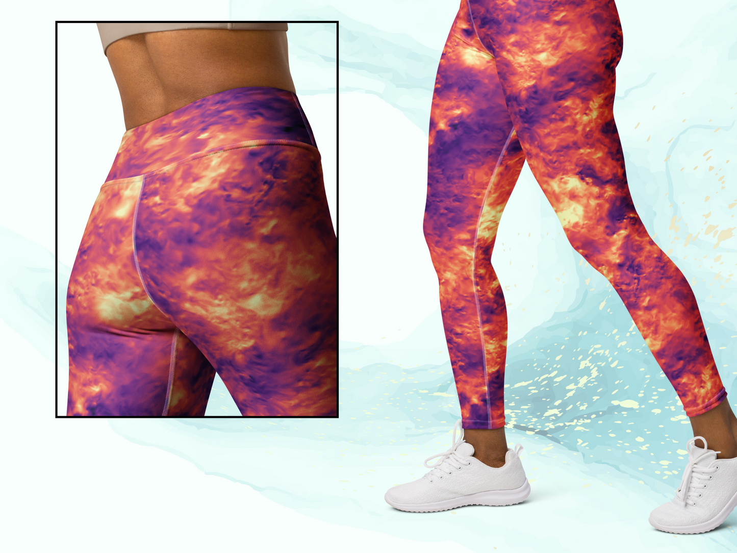 High Waist Yoga Tie-Dye Turbulence Leggings