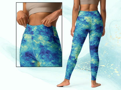 High Waist Yoga Tie-Dye Turbulence Leggings