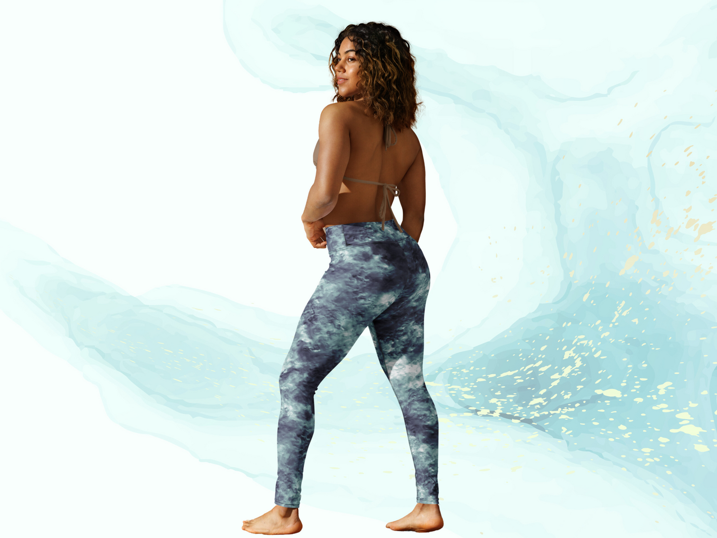 High Waist Yoga Tie-Dye Turbulence Leggings