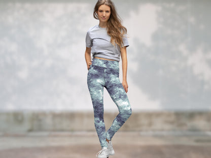 Turbulence Tie-Dye Yoga Set, High-Waist Leggings and Sports Bra