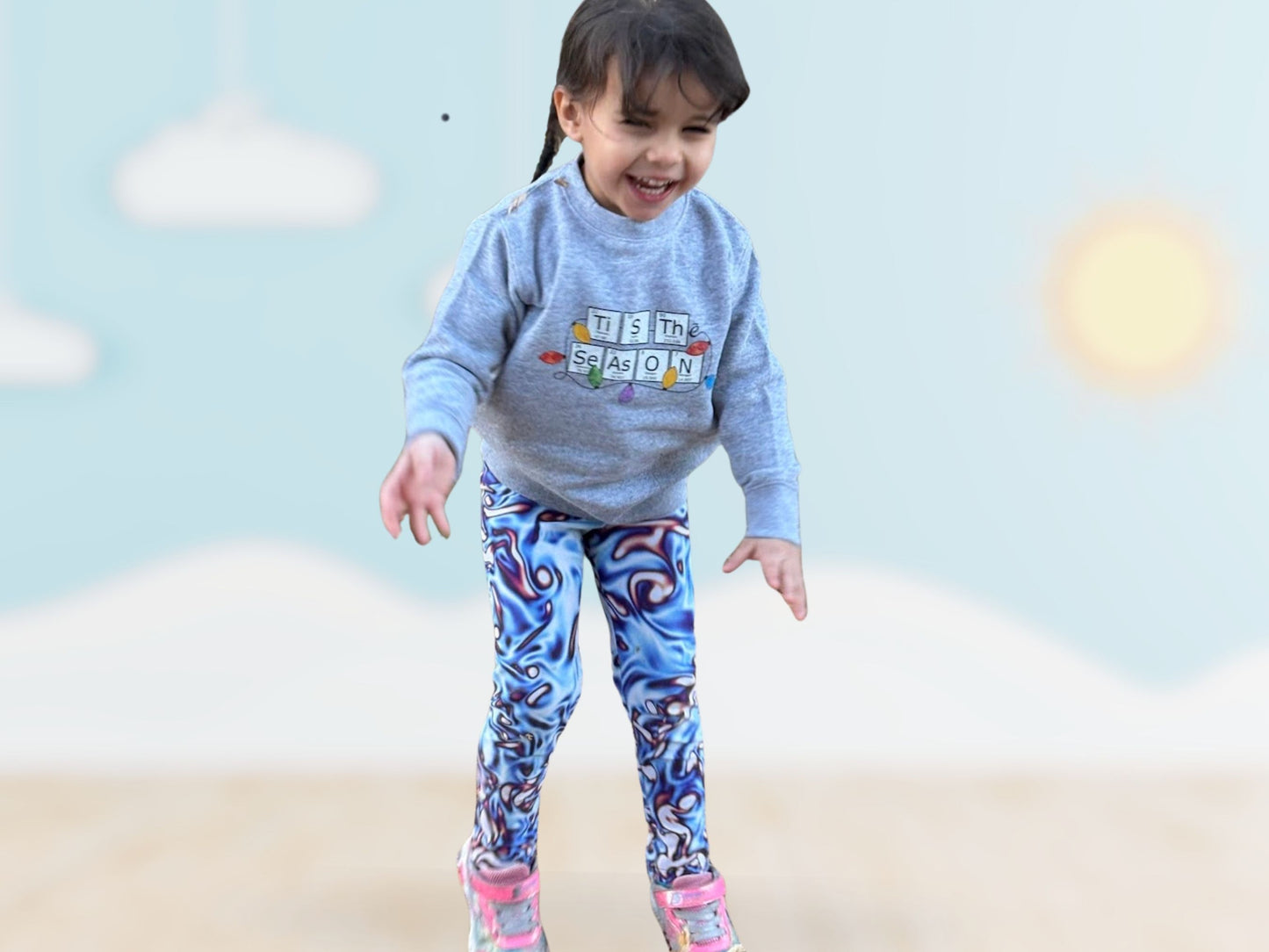 Vorticity Twilight Turbulence Kids Leggings