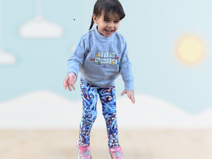 Vorticity Twilight Turbulence Kids Leggings