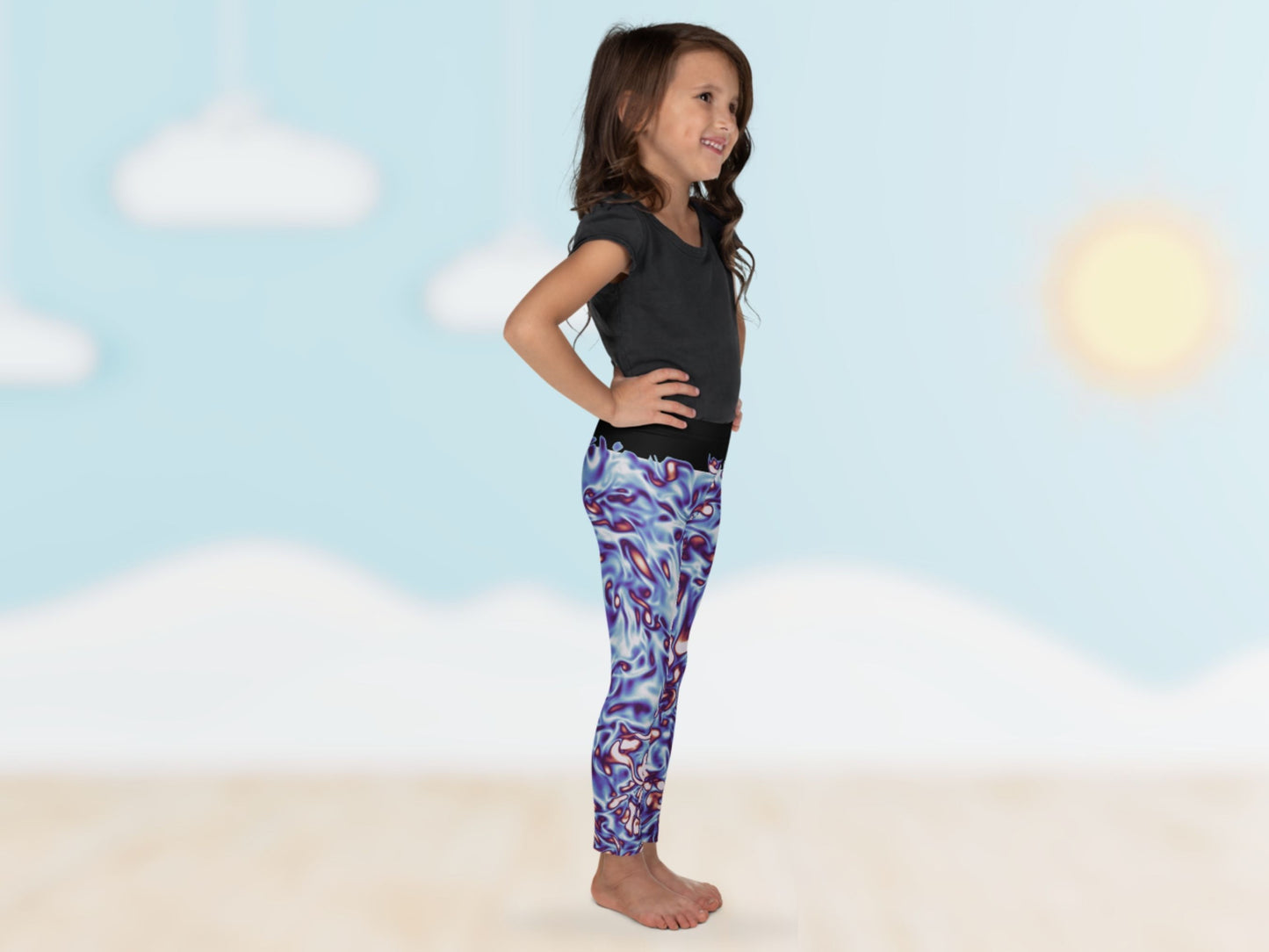 Vorticity Twilight Turbulence Kids Leggings