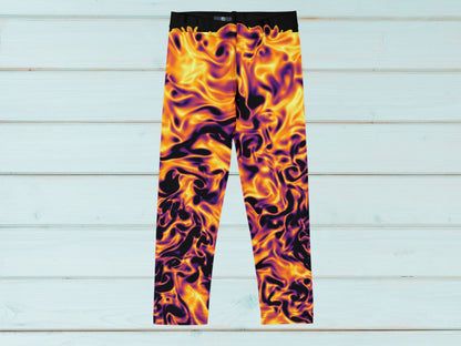 Vorticity Fire Turbulence Kids Leggings
