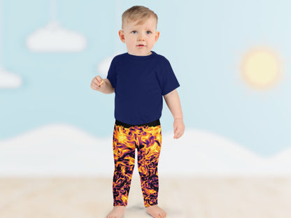 Vorticity Fire Turbulence Kids Leggings