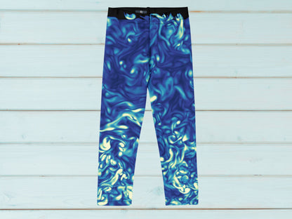 Vorticity Starry Night Turbulence Kids Leggings