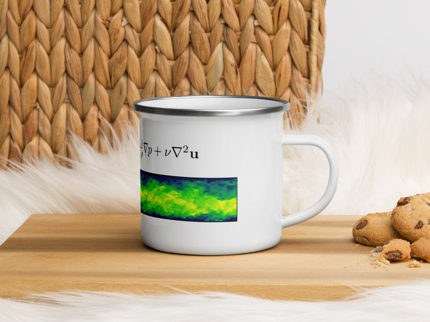 Navier-Stokes Enameled Mug,Flow Physics Fluid Mechanics Cup, Science Coffee/Tea Mug, Functional Gift for Engineer, Geeky Physicist Mug Gift