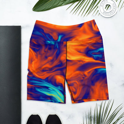 High-waisted yoga Shorts, Stretchy  Soft Activewear, Premium Quality Shorts for Workouts, Runs Gym, Comfortable Fit, Flexible and Durable