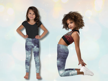 Stretchy Kids Leggings, Toddler Leggings for Boys and Girls, Unisex Tie-Dye Patterened Pants for Kids, Back to School Tights for Children