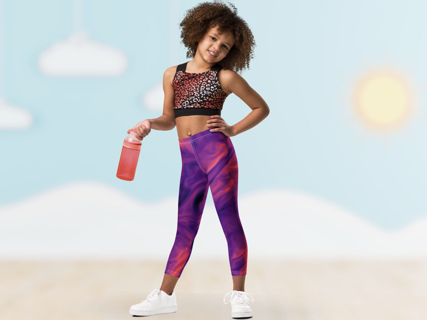 Marble Magma Turbulence  Kids Leggings