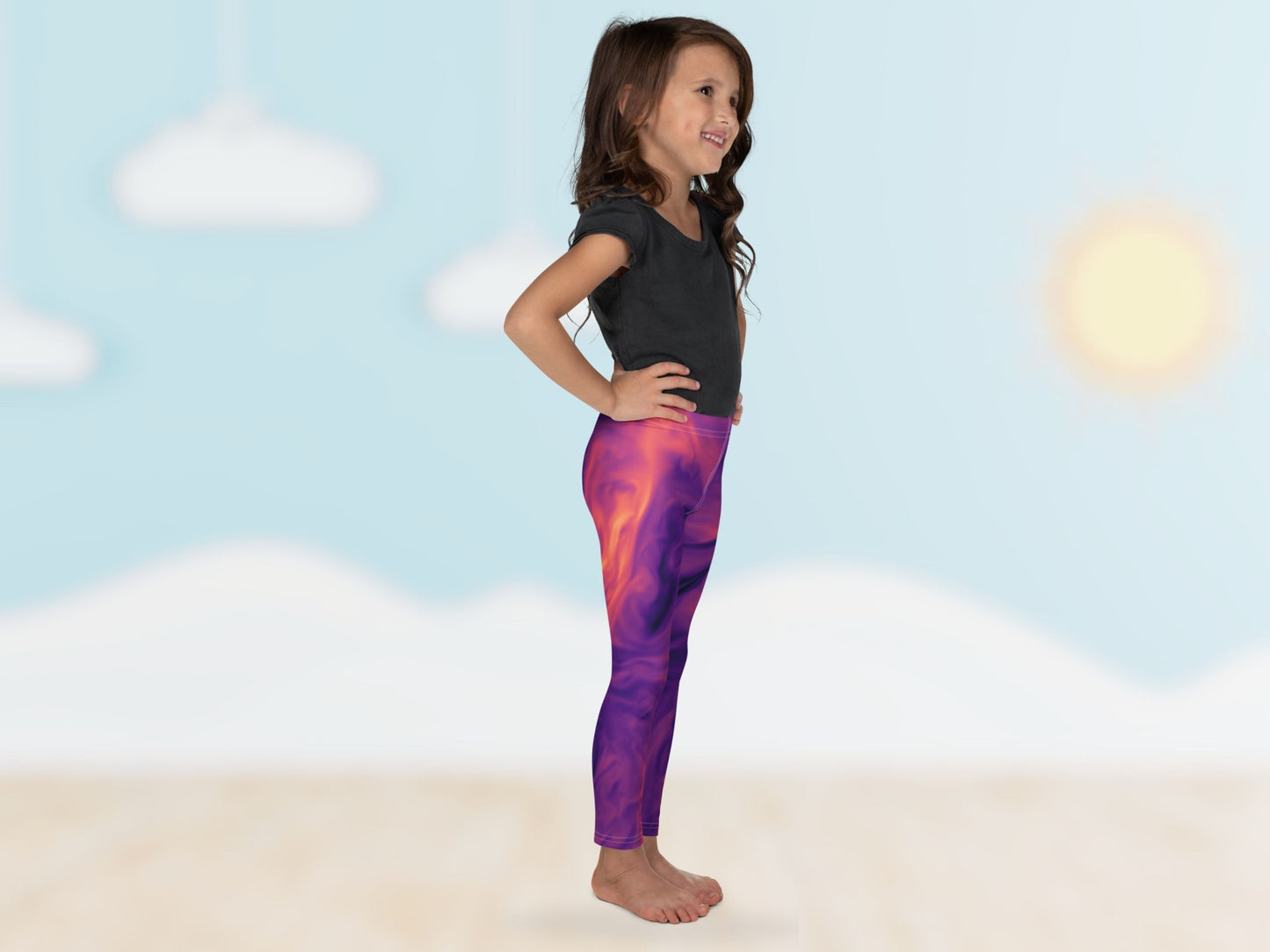 Marble Magma Turbulence  Kids Leggings