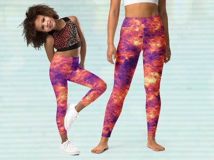 Tie-Dye Turbulence Matching Mommy and Me Leggings