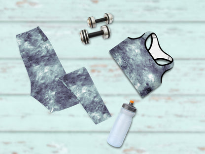 Turbulence Tie-Dye Yoga Set, High-Waist Leggings and Sports Bra