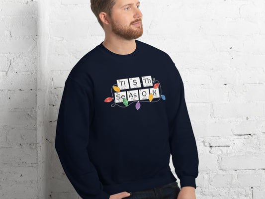 Periodic Table Family Matching Navy Holiday Sweatshirt