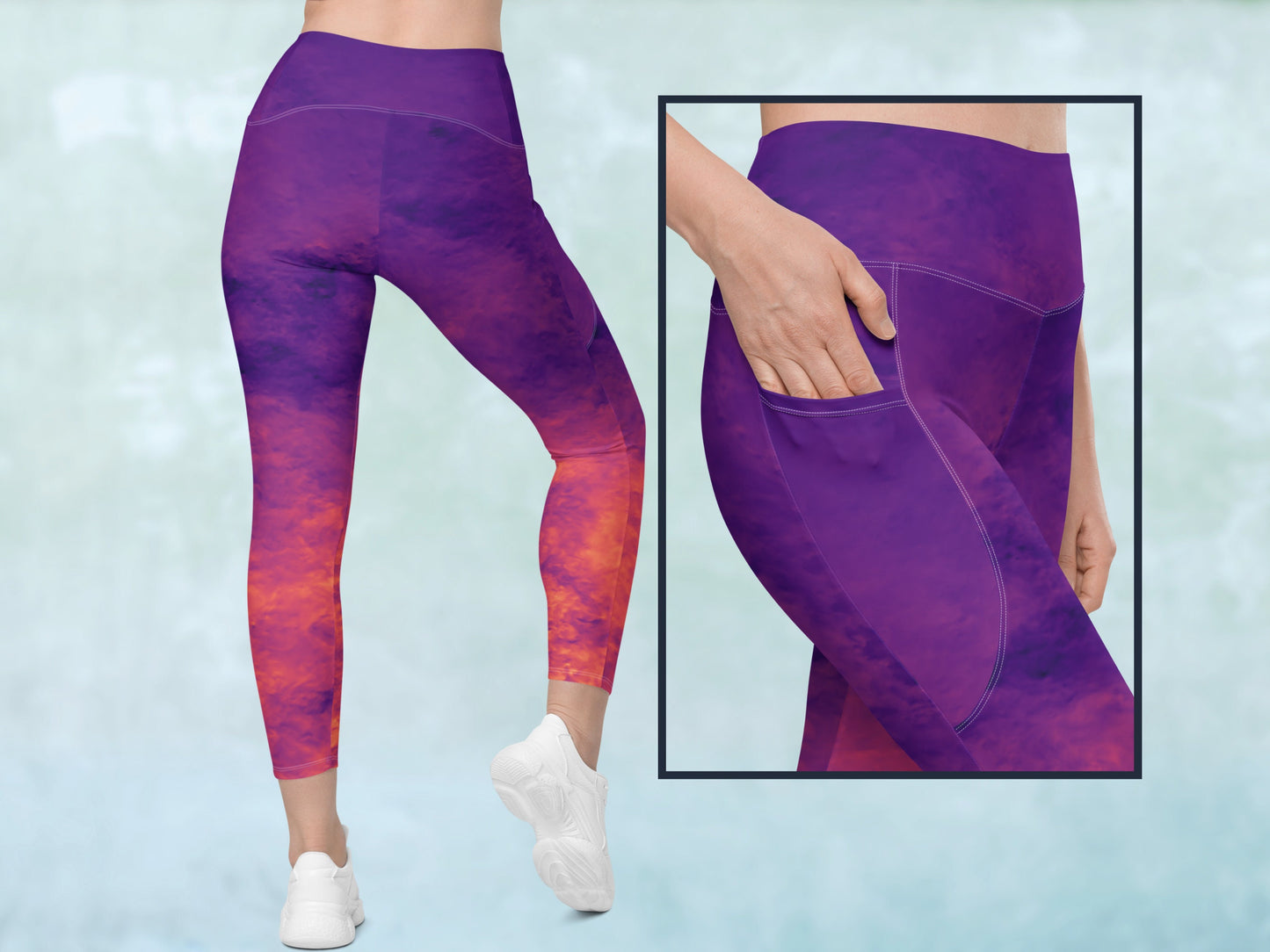 Gradient Magma Turbulence Pocketed Leggings