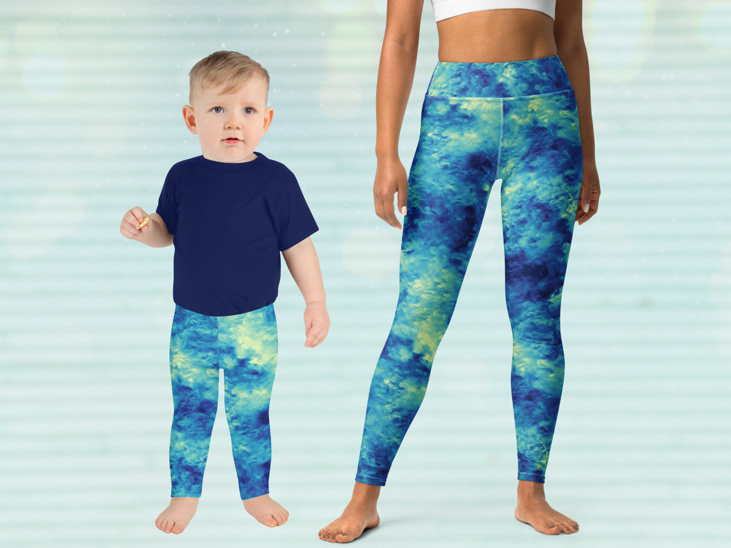 Tie-Dye Turbulence Matching Mommy and Me Leggings