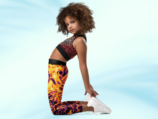 Kids Science Leggings – Soft, Stretchy, Colorful Pants for Active Play, Elastic Waistband, Fun Summer Outfit with Bold Print