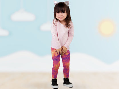 Tie Dye Magma Turbulence Toddler Leggings