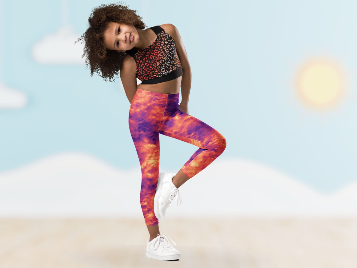 Tie Dye Magma Turbulence Toddler Leggings